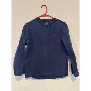 Polo Ralph Lauren Boys Long Sleeve Navy Shirt L 14/16